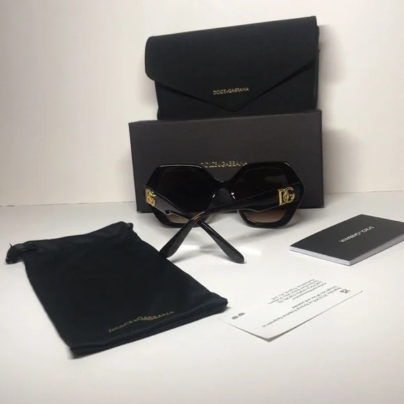New Authentic Dolce & Gabbana DG4406 502/13 Gradient Brown Hexagonal Sunglasses New Authentic Dolce & Gabbana DG4406 502/13 Gradient Brown  main image 3